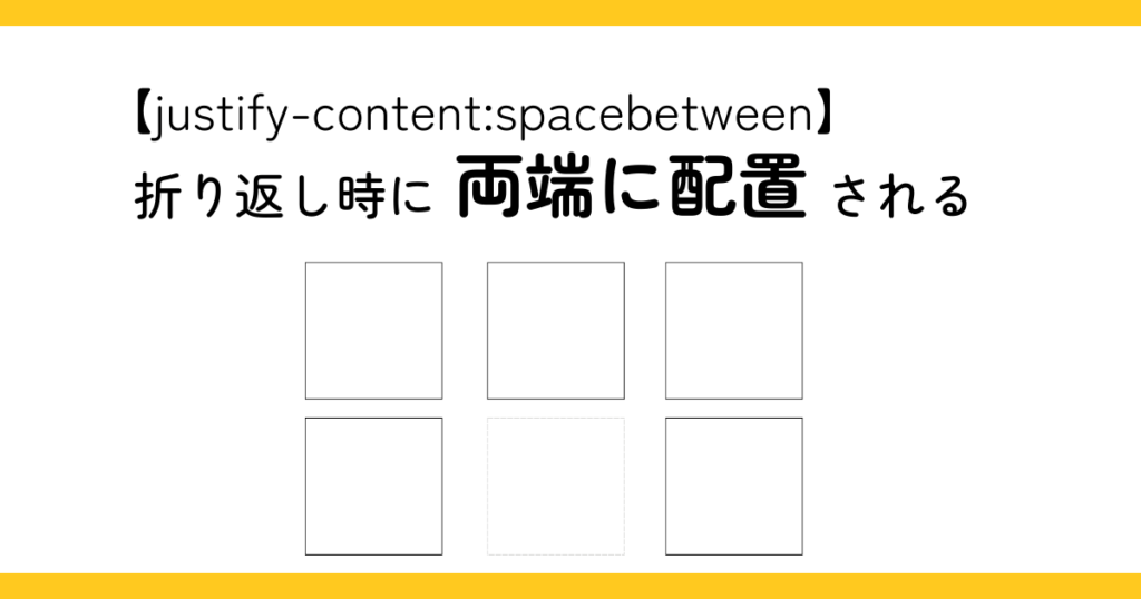 【justify-content:space-between】折り返し時に両端に配置されちゃう問題